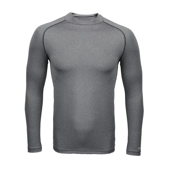 Rhino Mens Thermal Underwear Long Sleeve Base Layer Vest Top / Heather Grey - Picture 1 of 2